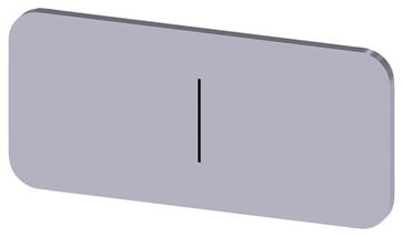 Mærkningsplade til label holder, label str.12.5x27mm, sølv label, sort font, grafisk symbol: I 3SU1900-0AC81-0QB0