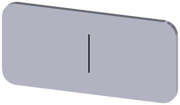 Mærkningsplade til label holder, label str.12.5x27mm, sølv label, sort font, grafisk symbol: I 3SU1900-0AC81-0QB0