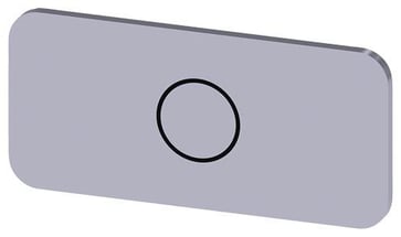 Mærkningsplade til label holder, label str.12.5x27mm, sølv label, sort font, grafisk symbol: 3SU1900-0AC81-0QA0