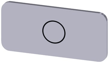 Mærkningsplade til label holder, label str.12.5x27mm, sølv label, sort font, grafisk symbol: 3SU1900-0AC81-0QA0
