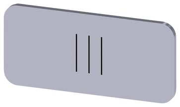 Mærkningsplade til label holder, label str.12.5x27mm, sølv label, sort font, grafisk symbol: III 3SU1900-0AC81-0QD0