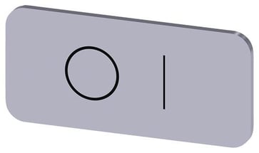 Mærkningsplade til label holder, label str.12.5x27mm, sølv label, sort font, grafisk symbol: O I 3SU1900-0AC81-0QG0