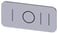 Mærkningsplade til label holder, label str.12.5x27mm, sølv label, sort font, grafisk symbol: I O II 3SU1900-0AC81-0QK0 miniature