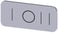 Mærkningsplade til label holder, label str.12.5x27mm, sølv label, sort font, grafisk symbol: I O II 3SU1900-0AC81-0QK0 miniature
