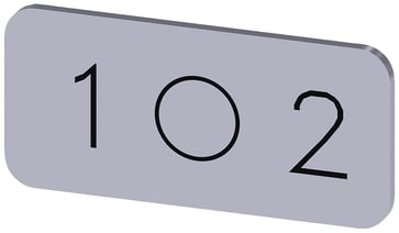 Mærkningsplade til label holder, label str.12.5x27mm, sølv label, sort font, grafisk symbol: 1 O 2 3SU1900-0AC81-0QL0