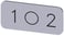 Mærkningsplade til label holder, label str.12.5x27mm, sølv label, sort font, grafisk symbol: 1 O 2 3SU1900-0AC81-0QL0 miniature