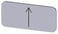 Mærkningsplade til label holder, label str.12.5x27mm, sølv label, sort font, grafisk symbol: pil peger op 3SU1900-0AC81-0QS0 miniature