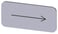 Mærkningsplade til label holder, label str.12.5x27mm, sølv label, sort font, grafisk symbol: pil peger mod højre 3SU1900-0AC81-0QR0 miniature