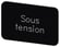 Mærkningsplade til label holder, Label str.17.5 x 27 mm, sort label, hvid font, inskription: Sous Tension 3SU1900-0AD16-0GS0 miniature