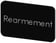 Mærkningsplade til label holder, Label str.17.5 x 27 mm, sort label, hvid font, inskription: Rearmement 3SU1900-0AD16-0GV0 miniature