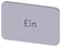 Mærkningsplade til label holder, Label str.17.5 x 27 mm, sølv label, sort font, inskription: On, 3SU1900-0AD81-0AB0 3SU1900-0AD81-0AB0 miniature