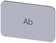 Mærkningsplade til label holder, Label str.17.5 x 27 mm, sølv label, sort font, inskription: Down 3SU1900-0AD81-0AE0 miniature