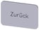 Mærkningsplade til label holder, Label str.17.5 x 27 mm, sølv label, sort font, inskription: Back 3SU1900-0AD81-0AG0 miniature