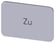 Mærkningsplade til label holder, Label str.17.5 x 27 mm, sølv label, sort font, inskription: Close 3SU1900-0AD81-0AL0 miniature