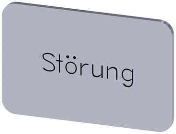 Mærkningsplade til label holder, Label str.17.5 x 27 mm, sølv label, sort font, inskription: Fault, 3SU1900-0AD81-0AQ0 3SU1900-0AD81-0AQ0