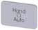 Mærkningsplade til label holder, Label str.17.5 x 27 mm, sølv label, sort font, inskription: Manual O Auto, 3SU1900-0AD81-0DD0 3SU1900-0AD81-0DD0 miniature