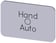 Mærkningsplade til label holder, Label str.17.5 x 27 mm, sølv label, sort font, inskription: Manual O Auto, 3SU1900-0AD81-0DD0 3SU1900-0AD81-0DD0 miniature