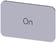 Mærkningsplade til label holder, Label str.17.5 x 27 mm, sølv label, sort font, inskription: On, 3SU1900-0AD81-0DJ0 3SU1900-0AD81-0DJ0 miniature