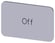Mærkningsplade til label holder, Label str.17.5 x 27 mm, sølv label, sort font, inskription: Off, 3SU1900-0AD81-0DK0 3SU1900-0AD81-0DK0 miniature