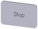 Mærkningsplade til label holder, Label str.17.5 x 27 mm, sølv label, sort font, inskription: Stop, 3SU1900-0AD81-0DS0 3SU1900-0AD81-0DS0 miniature