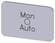 Mærkningsplade til label holder, Label str.17.5 x 27 mm, sølv label, sort font, inskription: Manual O Auto, 3SU1900-0AD81-0DY0 3SU1900-0AD81-0DY0 miniature