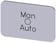 Mærkningsplade til label holder, Label str.17.5 x 27 mm, sølv label, sort font, inskription: Manual O Auto, 3SU1900-0AD81-0DY0 3SU1900-0AD81-0DY0 miniature
