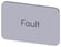 Mærkningsplade til label holder, Label str.17.5 x 27 mm, sølv label, sort font, inskription: Fault, 3SU1900-0AD81-0EC0 3SU1900-0AD81-0EC0 miniature