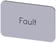 Mærkningsplade til label holder, Label str.17.5 x 27 mm, sølv label, sort font, inskription: Fault, 3SU1900-0AD81-0EC0 3SU1900-0AD81-0EC0 miniature