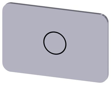Mærkningsplade til label holder, Label str.17.5 x 27 mm, sølv label, sort font, grafisk symbol: O 3SU1900-0AD81-0QA0