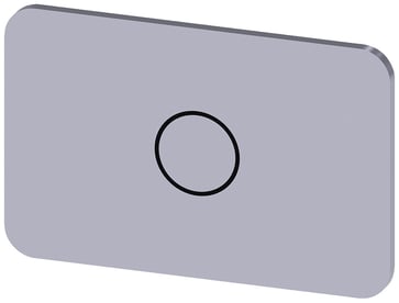 Mærkningsplade til label holder, Label str.17.5 x 27 mm, sølv label, sort font, grafisk symbol: O 3SU1900-0AD81-0QA0