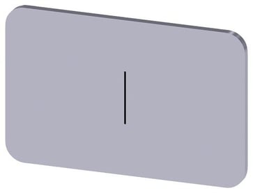 Mærkningsplade til label holder, Label str.17.5 x 27 mm, sølv label, sort font, grafisk symbol: I 3SU1900-0AD81-0QB0