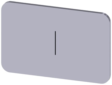 Mærkningsplade til label holder, Label str.17.5 x 27 mm, sølv label, sort font, grafisk symbol: I 3SU1900-0AD81-0QB0
