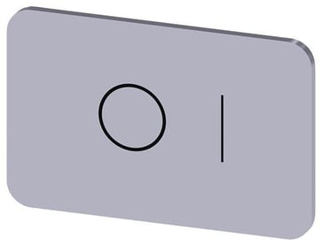 Mærkningsplade til label holder, Label str.17.5 x 27 mm, sølv label, sort font, grafisk symbol: O I 3SU1900-0AD81-0QG0