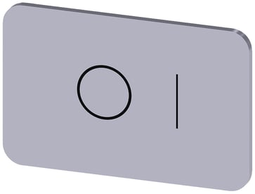Mærkningsplade til label holder, Label str.17.5 x 27 mm, sølv label, sort font, grafisk symbol: O I 3SU1900-0AD81-0QG0