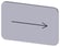 Mærkningsplade til label holder, Label str.17.5 x 27 mm, sølv label, sort font, grafisk symbol: pil peger mod højre 3SU1900-0AD81-0QR0 miniature