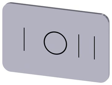 Mærkningsplade til label holder, Label str.17.5 x 27 mm, sølv label, sort font, grafisk symbol: I O II 3SU1900-0AD81-0QK0