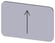 Mærkningsplade til label holder, Label str.17.5 x 27 mm, sølv label, sort font, grafisk symbol: pil peger op 3SU1900-0AD81-0QS0 miniature