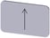 Mærkningsplade til label holder, Label str.17.5 x 27 mm, sølv label, sort font, grafisk symbol: pil peger op 3SU1900-0AD81-0QS0 miniature