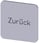Mærkningsplade til limning på hus, label str. 22x22mm, sølv label, sort font, inskription: Back 3SU1900-0AF81-0AG0 miniature