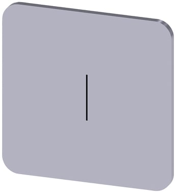 Mærkningsplade til limning på hus, label str. 22x22mm, sølv label, sort font, grafisk symbol: I 3SU1900-0AF81-0QB0