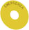 Bagplade rund, for NØDSTOP padde gul, selvklæbende, inde diameter 23 mm, inskription: EMERGENZA 3SU1900-0BC31-0JA0 miniature