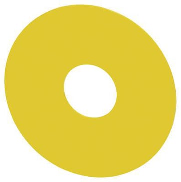 Bagplade rund, for NØDSTOP padde gul, selvklæbende, inde diameter 23 mm, uden inskription 3SU1900-0BC31-0AA0