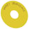 Bagplade rund, for NØDSTOP padde gul, selvklæbende, inde diameter 23 mm, inskription: ARRÊT D'URGENCE 3SU1900-0BC31-0GQ0 miniature