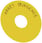 Bagplade rund, for NØDSTOP padde gul, selvklæbende, inde diameter 23 mm, inskription: ARRÊT D'URGENCE 3SU1900-0BC31-0GQ0 miniature