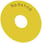 Bagplade rund, for NØDSTOP padde gul, selvklæbende, inde diameter 23 mm, inskription: Nodstop 3SU1900-0BC31-0LA0 miniature