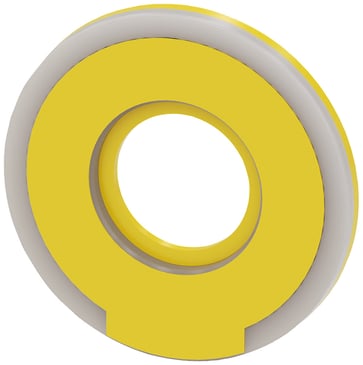 Spændeskive rund for Nødstop paddetryk  gul, belyst, ydre diameter 60 mm, inde diameter 23 mm, uden inskription 3SU1901-0BD31-0AA0