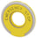 Spændeskive rund for Nødstop paddetryk  gul, belyst, ydre diameter 60 mm, inde diameter 23 mm, inskription: NØDSTOP 3SU1901-0BD31-0DA0 miniature