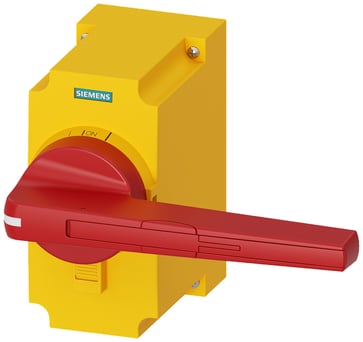 Tilbehør til 3KF størrelse 5 Direkte betjeningsmekanisme, rød/gul 3KF9501-2AA00