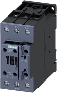 Kontaktor, AC3:30KW/400V, 1NO+1NC, 20-33V AC/DC, 3P 3RT2037-1NB30