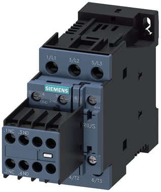 Sirius power kontaktor , AC-3 12 A, 5.5 kW/400V 2 NO + 2 NC, 220VDC 3-polet 3RT2024-1BM44